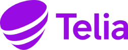 Telia's logo: sleek design featuring the company name in bold, modern typography, representing a telecommunications company.