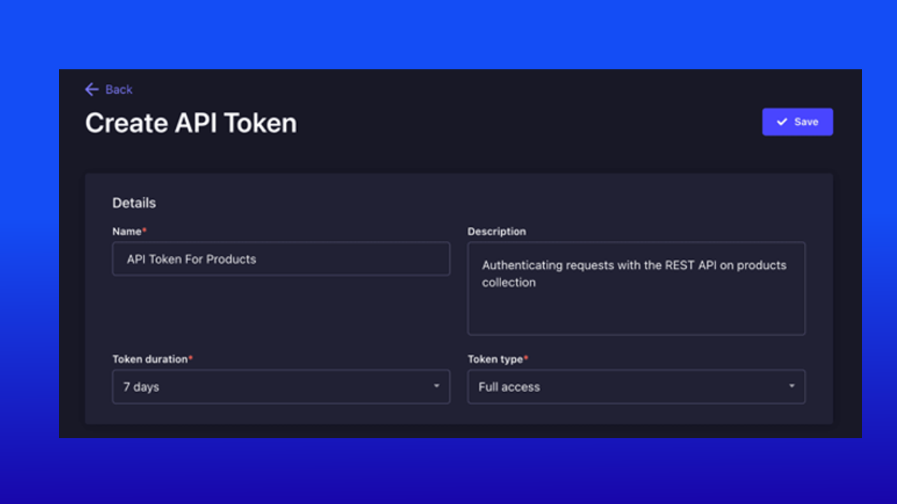 api token
